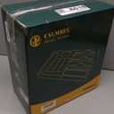 Calmbee 9 in 1 Bamboo Storage Bag Organizer for Kitchen Drawer  Plastic Wrap Dispenser with Cutter & Foil Organizer, Wooden Baggie Organizer for Sandwich, Snack, Gallon, Quart Sizes, Natural