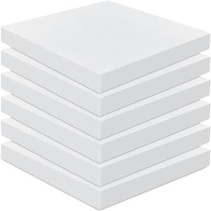 Frienda 6 Pack 2" X 26" X 26" Upholstery High Density Foam Cushion White Square Seat Replacement Cushion or Commercial Use Stuffing Craft Foam Couch Chair Padding DIY Projects