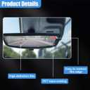 2 x 2PCS Car Rearview Mirror Film, Anti-Glare Auto Interior Rearview Mirrors Film, HD Clear Anti-scratch Car Protective Membrane, Vehicle Waterproof Mirror Accessories for Safe Driving