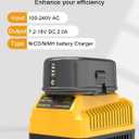Powilling DC9310 Fast Charger Replacement for Dewalt 18V Battery Charger DC9096 DC9098 DC9099 DC9091 DC9071 DE9057 DW9096 Compatible with Dewalt 18V XRP NI-CD/NI-MH Battery(Not for Lithium Battery)