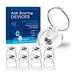 Nasal Dilators for Sleeping,Anti Nose Clip to Ensure Deep Sleep, Snoring Nose Clip Nose Magnet for Breathing Strip, Effective Anti Snoring Devices(White & 8PCS)