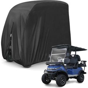 KISEER 4 Passenger 420D Waterproof Golf Cart Cover fits EZ GO Club Car Yamaha, Sunproof Dustproof