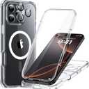 ESR for iPhone 16 Pro Case, Compatible with MagSafe, Full-Body Military-Grade Drop Proof Case with Built-in 9H+ Tempered Glass Screen Protector, Armor Series, Clear