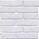 COMSTICKC 3D Faux White Brick Panels Peel and Stick Wall Covering, 10 Pcs 15.7" x 11.8", Not Real Brcik, Ultra-Light Thin PVC Fake Brick Decorative Tiles Wall Sticker for Easy DIY Interior Decor