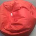Big Joe Classic Bean Bag Chair for Kids Bedroom and Reading Nook, Easy-Clean Red, Durable Nylon Polyester Blend, 2 feet Refillable, Single
