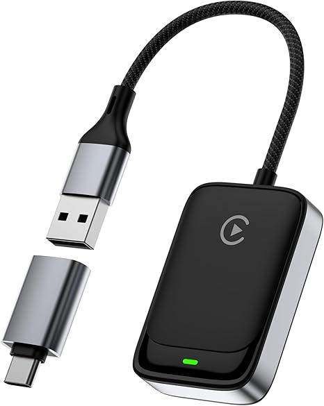 MoKo Wireless CarPlay Adapter for iPhone 2025, Only for iPhone iOS 10+ and Cars with Built-in Car Play, Converts Wired Car Play to Wireless Dongle,Plug and Play Fast Response Bluetooth CarPlay Adaptor