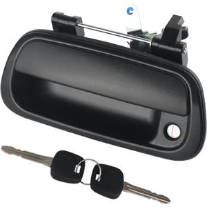 Tailgate Handle Liftgate Latch Handle with Key Lock Cylinder Textured Black Compatible with 2000-2006 Toyota Tundra Replaces 69090-0C010 69090-0C030-C0 80866