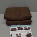 Ruaozz Waterproof Recliner Loveseat Cover with Console Non-Slip Couch Covers for Reclining Couches Pet Cover for Double Recliner Sofa Cover with Elastic Straps for Kid Dogs Pets (Dark Brown, 2 Seater)