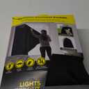 Sun Zero Lights Out Portable Travel 100% Blackout Suction-Cup-Curtain Panel, 50" x 78", Black