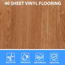 AKOLAFE 40 Sheet Vinyl Flooring 12x12 Inch Peel and Stick Floor Tile Waterproof Wood Grain Flooring Tile Clearance Self Adhesive Vinyl Floor Tiles Sticky Laminate Flooring Stick on Bathroom Kitchen RV