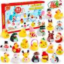 Christmas Advent Calendar 2025 for Kids 24 Days Christmas Countdown Calendar with Rubber Ducks Bath Toys Xmas Party Favors Fun Toys Gifts for Kids Boys Girls Toddlers Children Teens Friends Xmas