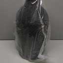 Arturesthome 1 Light Boho Black Rattan Pendant Light Fixture, Farmhouse Ceiling Chandelier, Retro Wicker Hanging Lamp for Kitchen Island Sink 8.6" 19.6"