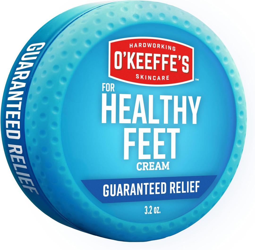 O'Keeffe's for Healthy Feet Foot Cream - 3.2 oz Jar (1 Pack) - Relief for Extremely Cracked, Dry Feet, Repairing Skincare, Instantly Boosts and Retains Moisture Levels O'Keeffe's for Healthy Feet Foot Cream - 3.2 oz Jar (1 Pack) - Relief for Extremely Cracked, Dry Feet, Repairing Skincare, Instantly Boosts and Retains Moisture Levels