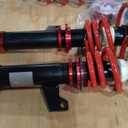 EVIL ENERGY Coilovers Compatible for Volkswagen Golf GTI Rabbit Jetta MK5 MK6 2006-2014, for Audi A3 8P (FWD) 2006-2014, Height Adjustable Lowering Kit, Twin-Tube Coilover Suspension Kit, Red