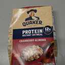 Quaker Protein Instant Oatmeal, Cranberry Almond, 12g Protein per Serving, Whole Grains, No Artificial Flavors, No Added Colors, 2.18 oz Packets, (6 Pack) (EXP 08/09/26)
