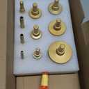 THINKWORK Diamond Drill Bits, Dry/Wet Brazing Hollow Drill Hole Saw Kit, 12 PCS Tile Opener (1/4"-2) with Double Suction Cups Hole Saw Guide Jig, Suitable for Glass, Ceramic, Tile, Marble, Porcelain