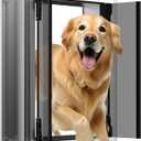 Dog Door for Wall, Energy Efficient French Doggy Door with Aluminum Frame, Telescoping Tunnel and Magnetic Flaps, Easy Install for Walls 4"- 7 7/8" Thick, XLarge