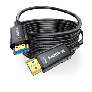 Cratree 8K Fiber Optic HDMI Cable 85FT Long - High-Speed 4K 120hz Fiber Optic HDMI Cord,8K 60hz 48Gbps HDCP 2.2&2.3HDR10 - Compatible with Fire Roku HDTV/Monitor/Projector