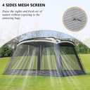 GREGIN Screen House Room 11x11 Ft Mesh Net Tent Canopy Shelter Gazebo, Easy Setup & Waterproof & Sunshade, Suitable for Camping Trip, Backyard, Beach, Picnic 