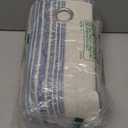 DriftAway Chris Linen Blackout Curtains with Thermal and Sound Reducing Layer 96 Inches Long for Bedroom Striped Printed Drapes Thermal Insulated Lined Window Treatments for Living Room Jean Navy (52"W x 96"L (Pack of 2))