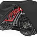 Bike Covers for 3 Bikes - 600D Waterproof & Heavy Duty, Large Bicycle Cover for eBike, Mountain, Road, Hybrid, Beach Cruiser, Scooter (1) Basic - Stationary)