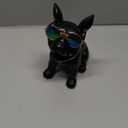 Resin Black Bulldog Tray Statue, Modern Entrance Multi-Purpose Holder for Keys, Candy, Jewelry, Earrings and Perfume- Perfect for Home Decor , Modern Art, Dining Table, Office Desk Decor (Black)