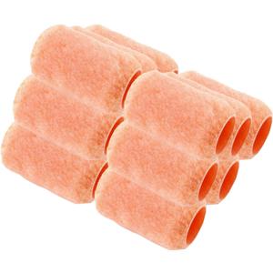 Reusable Paint Roller Cover Refill 4" x 3/8" inch Nap Woven Polyester Washable PVC Plastic Core (Pack of 12)