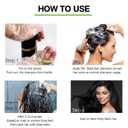 Instant Dark Brown Hair Color Shampoo for Women & men, Permanent Hair Dye Shampoo for Gray, 100% Grey Coverage, 3 in 1 Herbal Ingredients, 500ml