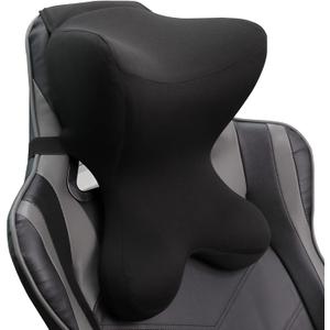 Car Neck Pillow for Driving Seat Car headrest Pillow/Gaming Chair Pillow with Adjustable Strap Removable Cover Ergonomic Design Neck Support Pillow for auto, Office Chair, Gaming Chair(Neck Black)