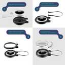 WhoseID Compatible with Apple Airtag Case Keychain Holder, IPX8 Waterproof Air Tag Cases Easy Twist-Off Cap with Durable Matel Keyring for Luggage, Item Finder, Backpack, Kids(Transparent, 1-Pack)