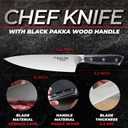 Chef Knife 8 Inch  Ultra Sharp High Carbon Stainless Steel Kitchen Knife, Professional 8 Chefs Knife with Ergonomic Handle, for Home & Restaurant with Gift Box, Culinary Cooking Knife