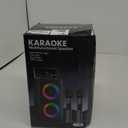 Karaoke Machine, Portable Bluetooth Speaker, PA Speaker with 2 Wireless Karaoke Microphones, Karaoke Machine for Adults Kids with Upgraded Subwoofer, Support TWS/TF/USB/AUX for Home Party Outdoor