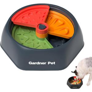Gardner Pet Adjustable Slow Feeder Bowl for Medium/Large Dogs  9.85'' L Size with Suction Base, Detachable Puzzle Insert & Freeze-Friendly Design (BPA-Free)