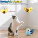 2 PCS Cat Toys, Flapping Bird Cat Toy(No Flying), Interactive Catnip Toy with Catnip Bags, Chirping Enrichment Moving Wings Dog Cat Kitten Toys, Flappy Flying Pets Toy for Indoor(Oriole&Bluebird)