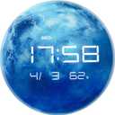13" Digital Wall Clock with LED Display, Calendar & Temperature, Automatic Dimming, 12/24hr Format, Wall & Desk Use - HUI-7862 (Uranus)