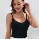BQTQ 5 Pcs V Neck Camisole Tops for Women Spaghetti Strap Tank Top Womens Camisole Undershirt Slim Fitted Camisoles (XL)