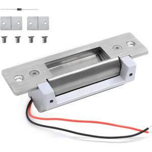2026 Upgraded ANSI Standard Heavy Duty Electric Door Strike Lock for Door Access Control System Fail-Secure Fail-Safe Adjustable Access Control Cylindrical Locksets (Input Voltage 12VDC), Silver