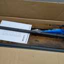 Rolanstar Bookshelf 6 Tier with 4 Hooks, Industrial Wood Bookcase, Vintage Storage Rack with Open Shelves, Rustic Standing Bookshelves Metal Frame Display Rack for Living Room, Bedroom, Rustic Brown