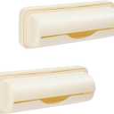 2 PCS Trash Bag Dispenser Roll Holder Bottom of Can, Adhesive Wall Mount Kitchen Garbage Bag Organizer and Storage Under Sink Inside Trashcan Cabinet for Home Bathroom (Beige)