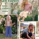 LessonZoo 3 Pack Girls' Capri Pants, 3-Color, 9-10 Years