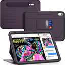 Case for iPad (A16) 11th Generation 11''/iPad 10th Generation 10.9'', Slim Magnetic Multi-Angles Stand & Auto Sleep/Wake Case with Pen Holder & Card Slot for iPad 11th/10th Gen, Purple
