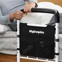 Bed Rails for Elderly Adults Safety - ASTM Approved Adjustable Bed Cane with Non-Slip Ergonomic Handle & Storage Pocket, 400 LBS Stable Bed Assist Rails for Seniors, Tool-Free, Model