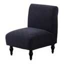 Eco-Ancheng Armless Accent Chair Cover Armless Chair Slipcover Stretch Slipper Chair Cover Removable Armless Dining Chair Covers Armless Chair Protector Non-Slip Silp Cover for Accent Chair,35