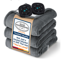 Bedsure Electric Blanket Queen Size - Dual Control Heated Blanket Queen, GentleSoft Fast Heating with 10 Time Settings & 10 Heat Settings, Warm Gift for Grandma (84x90 inches, Grey)