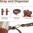 LOUKAYCCI Upgraded Leather Shoulder Strap for Longchamp Le Pliage S/M/L Bag Strap Kit Handbags Crossbody Adjustable Shoulder Strap (Brown)