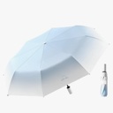 KCKEYS Gradient Ultra Light Portable Sun Umbrella For Rain,Six Fold Automatic Umbrellas, Compact Back Vinyl Sunscreen Umbrella