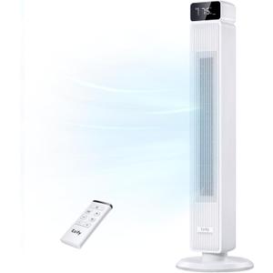 Tower Fan for Bedroom, 25ft/s High Velocity, 90 Oscillating Tower Fan with Remote, 30dB, 6 Speeds &4 Modes, Easy Clean Design, Child-Safe, Cooling Fan for Home Office Dorms