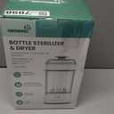 Bottle Sterilizer and Dryer, Compact Electric Steam Baby Bottle Sterilizer (Esterilizador de Biberones), Bottle Sanitizer for Baby Bottles, Pacifiers, Pump Parts Black