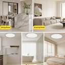 1pack 16 Inch Flush Mount Ceiling Light, 32w Led Ceiling Light, 3000k/4000k/6000k Selectable 3480lm Ceiling Lights, Super Slim Led Light Fixture for Bedroom Kitchen Living Dining Room Office