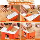 Cardboard Cutter for Kids, Safety Craft Knife,Cardboard Tools for Kids,Safe DIY Cardboard Construction Tool Kit, STEM Educational Toy for Kids and DIY Building&Craft Projects, 3.0 X 1.0 X 3.0 Inches